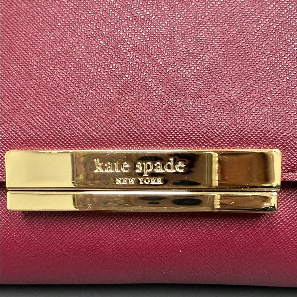 Kate Spade Plum Crossbody Bag with Gold Chain